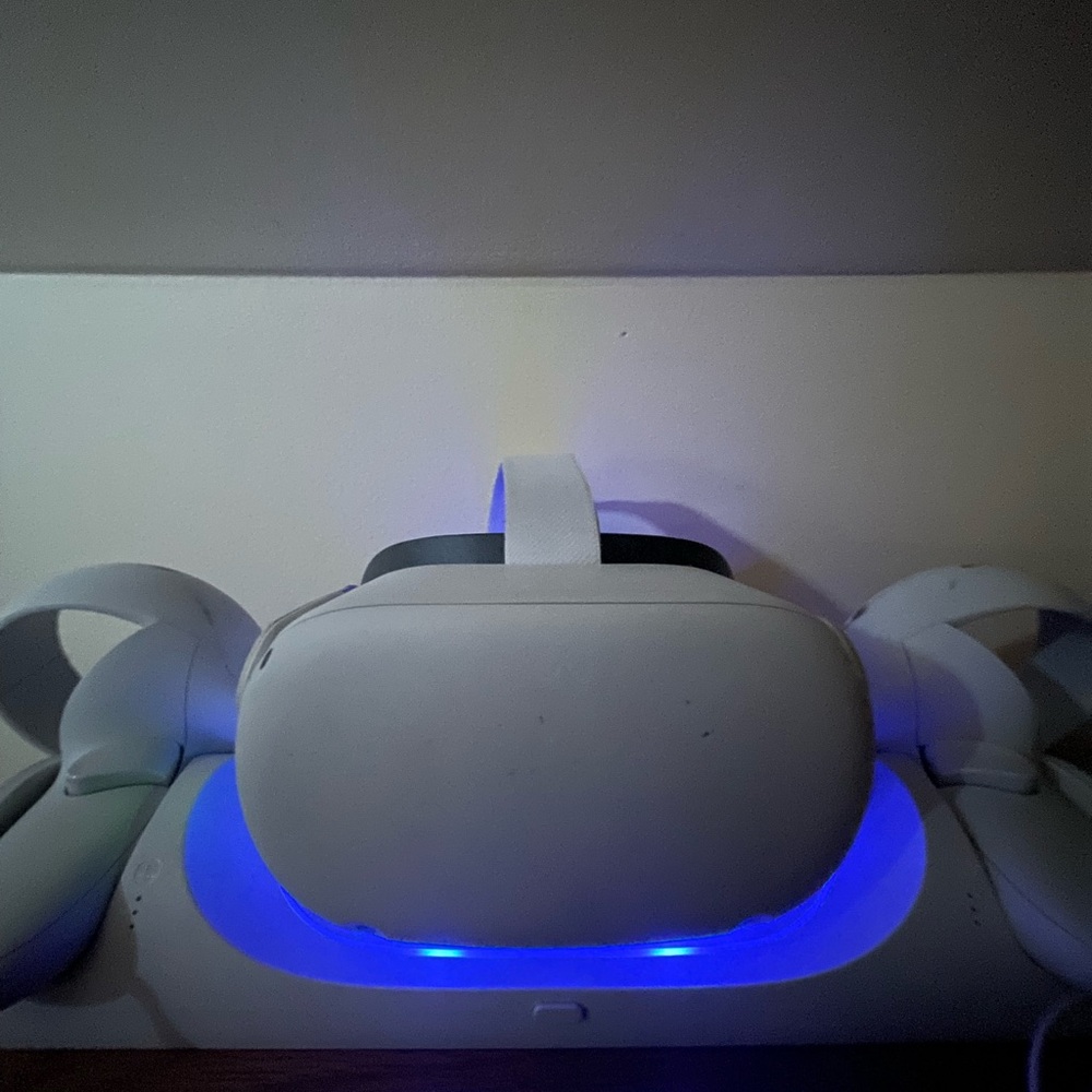 Sony White and Blue Standalone VR Headset with LED Illumination